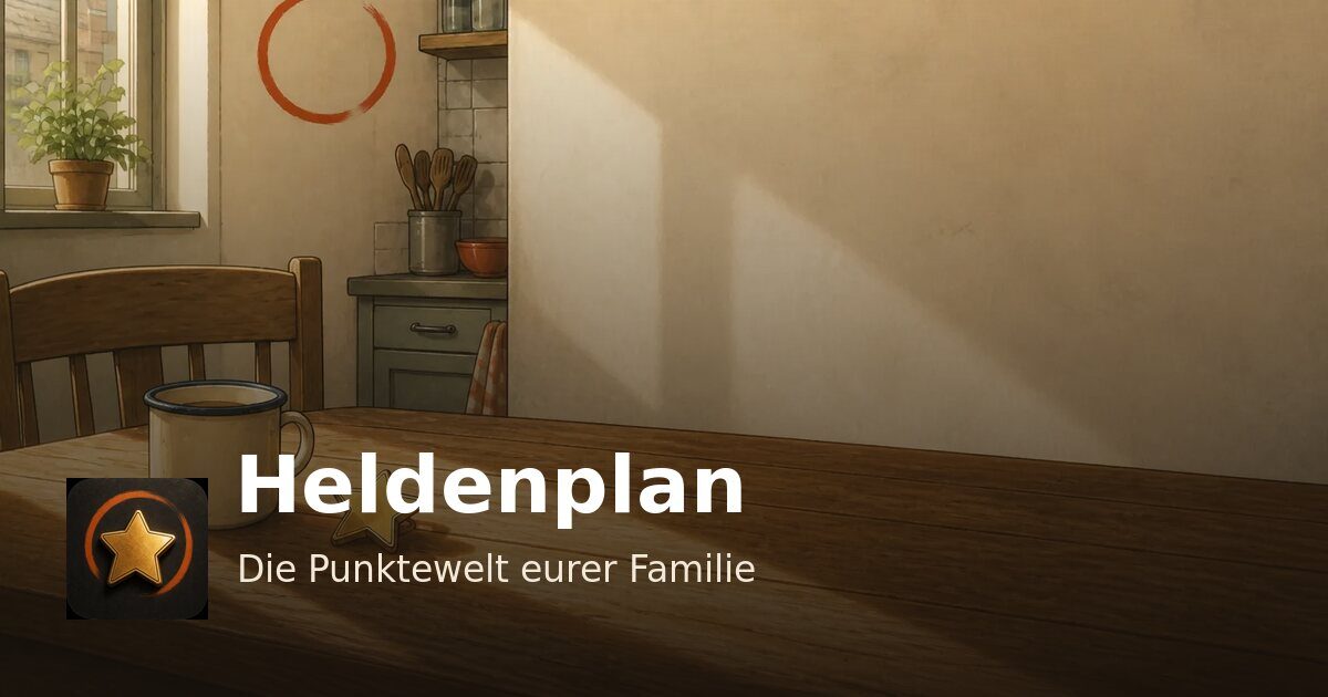 Heldenplan App: Belohnungssystem für Kinder mit Sternen und Wunschziel