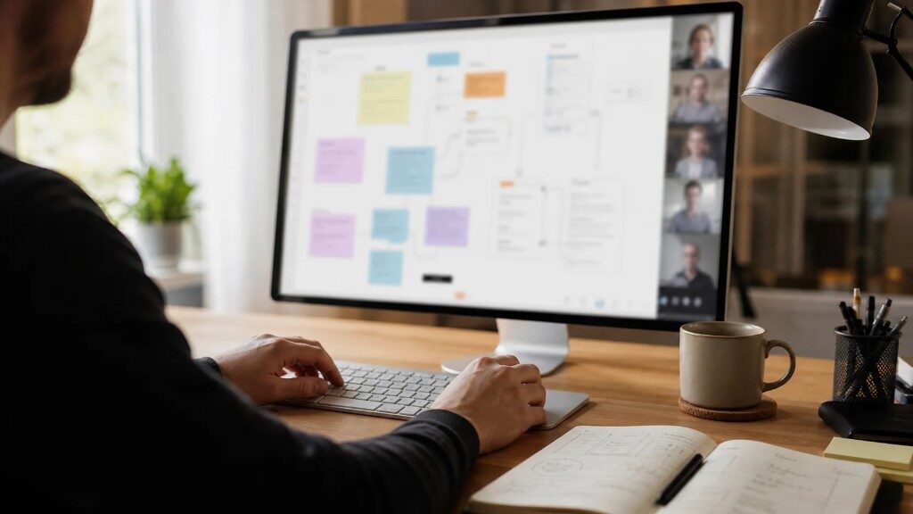Digitale Handarbeit: Konzeption am digitalen Whiteboard im Video-Call